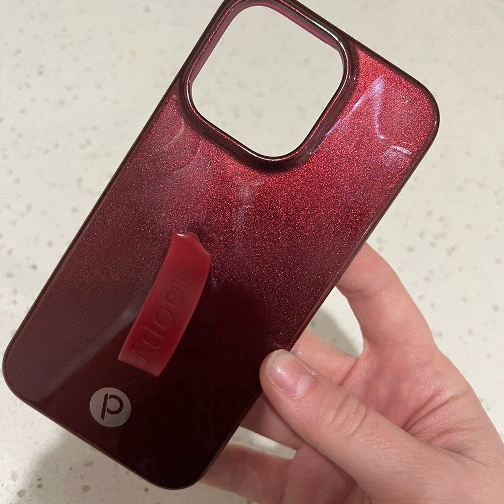 Red Glittery iPhone 13 Pro Loopy Case